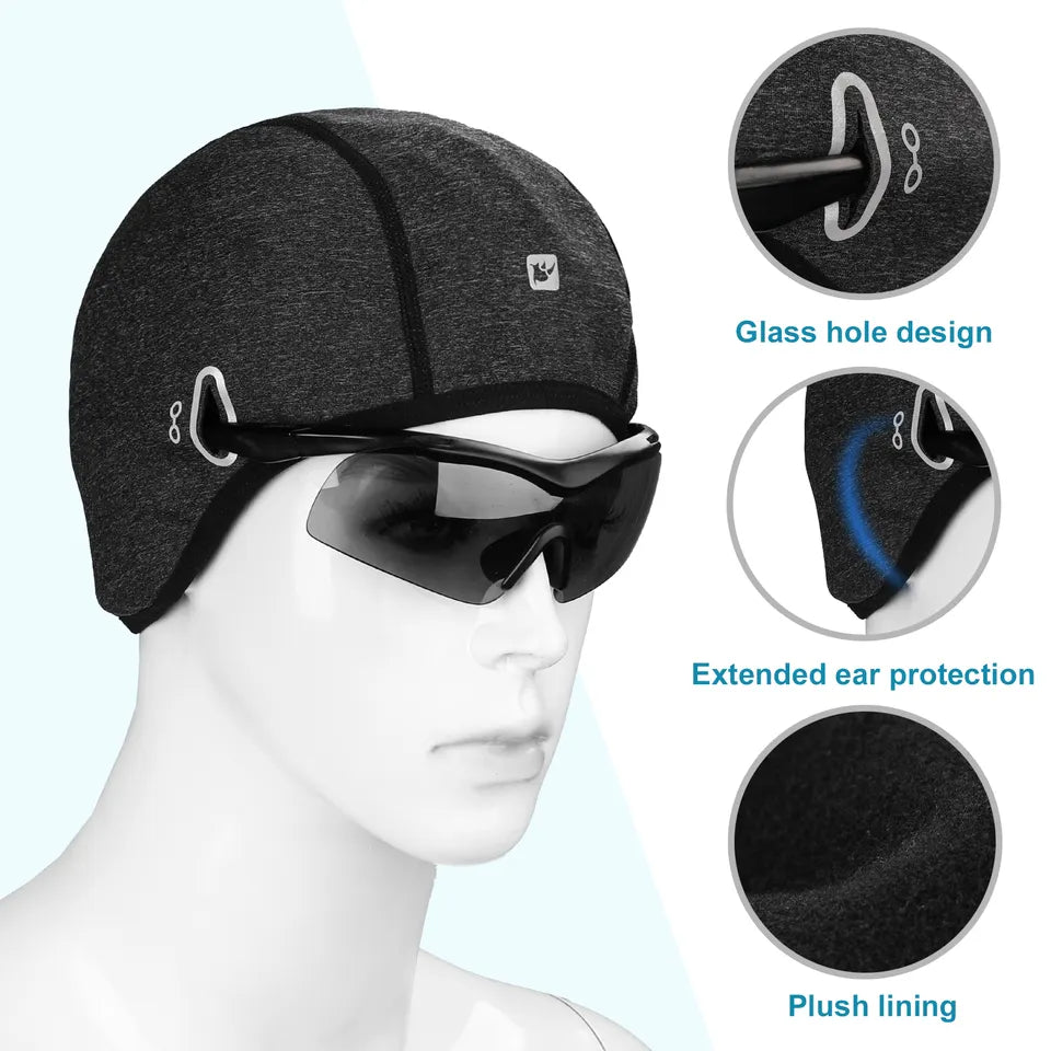 Cycling Skull Cap With Pony Tail Hole